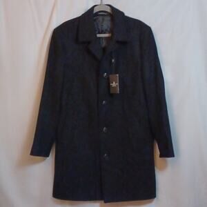 LONDON FOG Signature Men's  Wool Blend Topcoat Black. 36S.